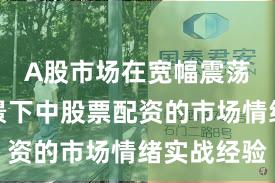 A股市场在宽幅震荡周期背景下中股票配资的市场情绪实战经验