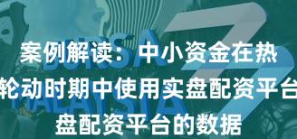 案例解读：中小资金在热点快速轮动时期中使用实盘配资平台的数据